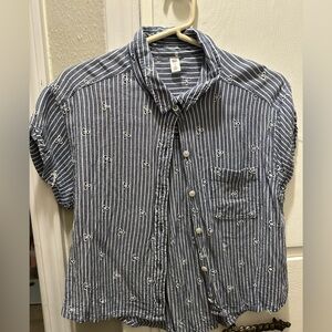 Button up floral blouse